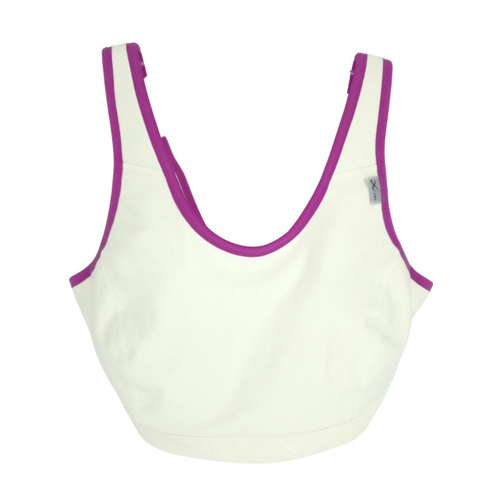 CW-X Stabilyx High Impact Sports Bra Compression HIIT Training White Purple 38DD